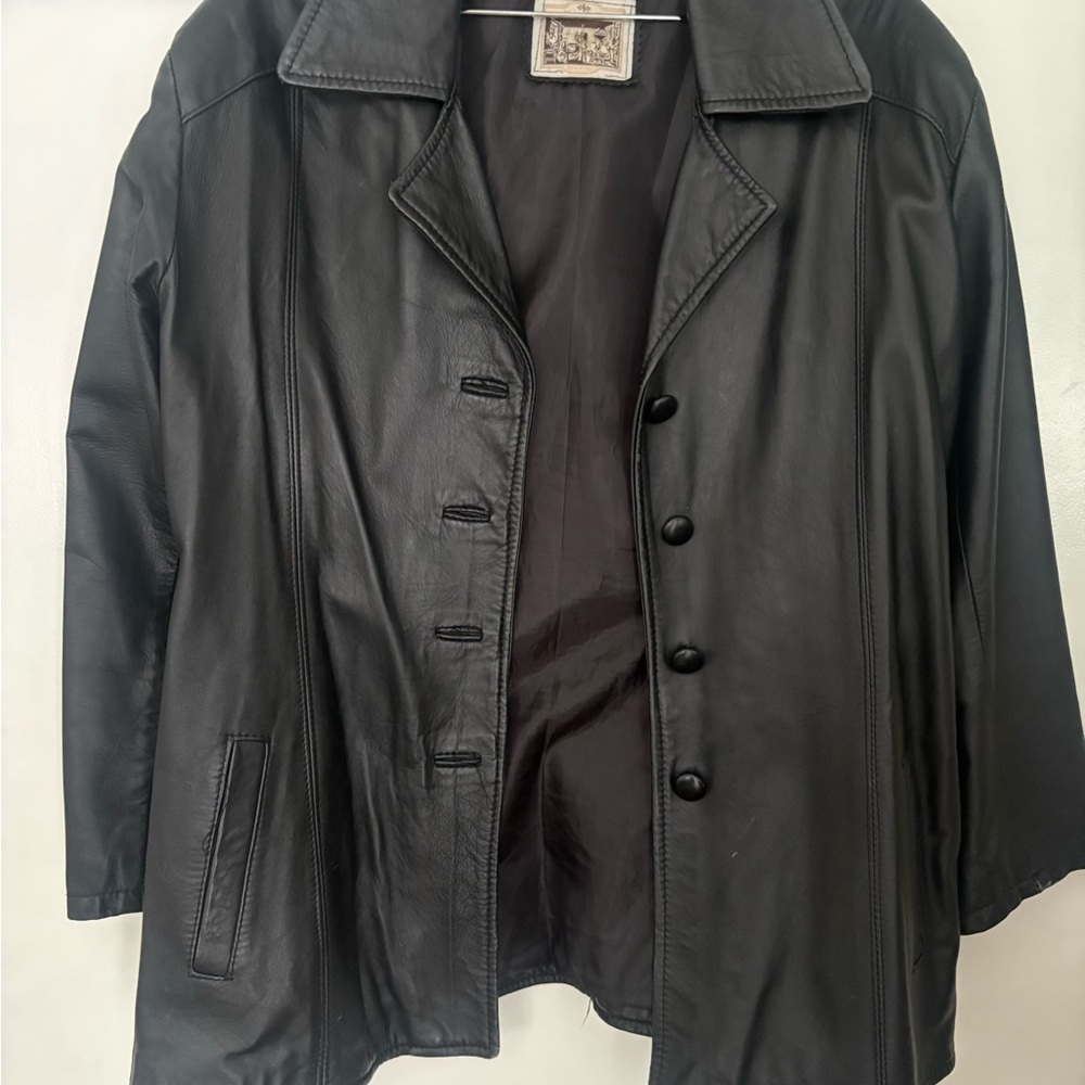 SOLD
Unique Vintage Classic Black Italian Leather Jacket